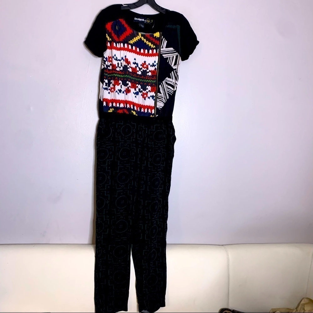 Desigual by Christian Lacroix jumpsuit multi colored flawed 26